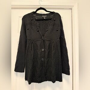 Alexandra Bartlett Black Knit Cardigan